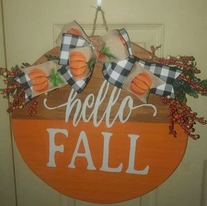 Wood round door hanger